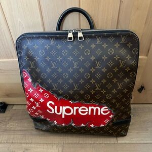 Rare Louis Vuitton Macassar backpack custom design 17.1 in x 17.1 in x 3.1 in